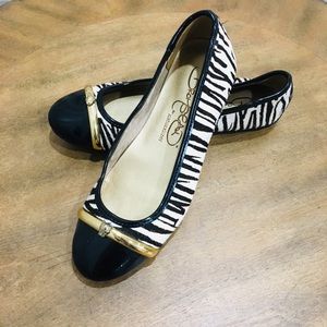 Naturalizer calf hair zebra print flat